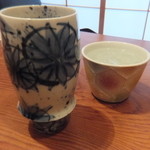 森清 - ホットウーロン茶、黒霧島ロック