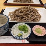 手打そば 大地 - 天せいろ　大盛り