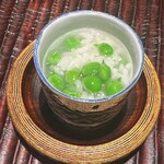 ぬま田 - スナップエンドウ　飯蒸し