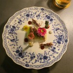 韓式料理 ムグンファ - ホタルイカ アスパラガスのナムル 