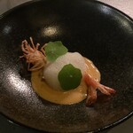 韓式料理 ムグンファ - 車海老 アメリケーヌソース 泡醤油