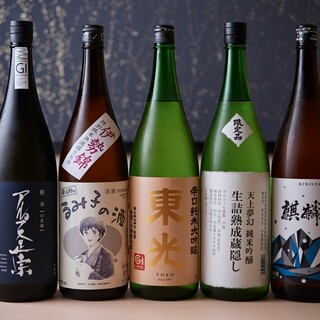 天ぷらと引き立て合う、多彩なお酒をご用意。