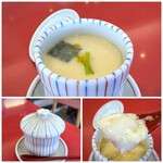 花小梅 - ◆茶碗蒸し・・小さめですけれどお味付けはいいですね。極小(笑）小海老・銀杏などが入っていました。