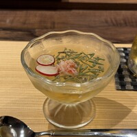 江戸富士 - ジュンサイ三杯酢 ジュレ仕立て