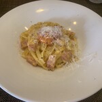 ラ クチーナ - 摘めるたまごで作ったカルボナーラパスタ