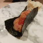 恵比寿 鮨 一 - ⑪巻物 ネギトロの手巻き