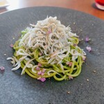 250847192 - ⚪パスタ「大葉のパスタ しらす乗せ」