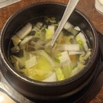 焼肉車 - あっさりスープも(•̀ᴗ•́)و ̑̑