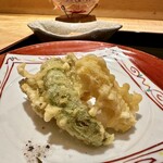 日本料理 徳専 - 天ぷら。たちうお・スナップえんとう・甘甘娘