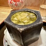 日本料理 徳専 - 鮑と山羊のミルクのぶるるるぅぅ