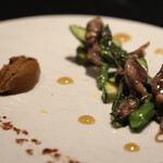 鉄板焼き あさひ - ホタルイカと春野菜