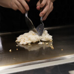 鉄板焼き あさひ - ガーリックライス