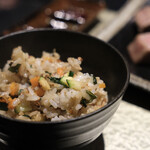 鉄板焼き あさひ - ガーリックライス