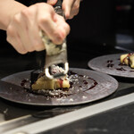 鉄板焼き あさひ - フォアグラクレープ