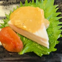 創作中華 一之船入 - 蒸し鶏のゴマだれソース  プチトマトのコンポート