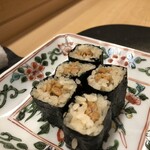 きざ㐂 - 子供に作ってくれた納豆。一個食べた後