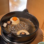 きつね - 店員さんが全て加熱して下さいます。人参や玉ねぎも程よく歯ごたえあり良い