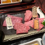 炭火焼肉くらた - 信州プレミアム牛肉盛合せ150g定食(\2,400)