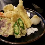 菊寿司 本店 - 母のリクエスト　天ぷら盛り合わせ