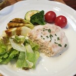 キッチン ブルー グローブ - サラダにもソースを絡めます