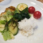 キッチン ブルー グローブ - ワンプレートへ追加、おかずにします