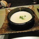 ニューヨークバー・シャンパンダイニング - フォアグラのフランと「インカのめざめ」のポタージュ