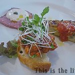 エノテカ・リオーネ - ﾗﾝﾁの前菜三種盛り