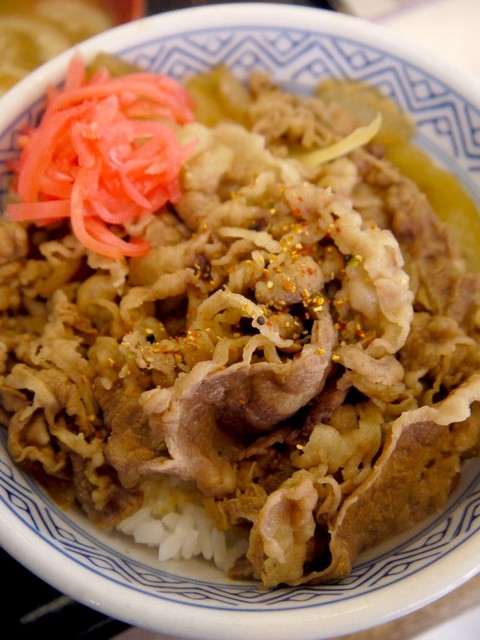 Yoshinoya Gojuyongosen Kabu Ten - Kabe/Gyu-don (Beef bowl