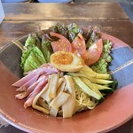 白馬童子 - 野菜たっぷり特製冷麺(別アングル)♪