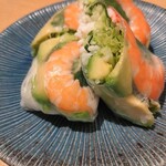 旬鮮酒場天狗 - 生春巻き(海老＆アボカド)