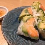 旬鮮酒場天狗 - 生春巻き(海老＆アボカド)