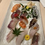 喰い切り鮨 のぶ - にぎり鮨大盛