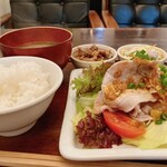 パルファン - 今日のごはん　豚冷しゃぶ、スパゲティサラダ、牛肉入りきんぴら