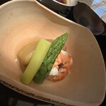 250925080 - アスパラと海老と茄子