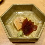 鮨 匠海 - あん肝（北海道 茅部）　奈良漬を添えて