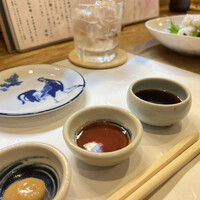 不動坂　菊地 - 酢味噌　梅肉　刺身醤油