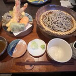 手挽きそば 一心 - 在来種十割そば・えびと野菜の天盛