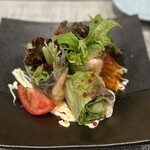 いち花 - 海老とアボカドの生春巻き750円
