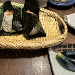 鉄砲町わびすけ - のりおむすび（さけ、めんたい）