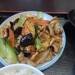 台湾料理 福祥居 - きくらげ・玉子・豚肉炒め定食