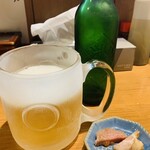 亀戸煮干中華蕎麦 つきひ - 瓶ビールはハートランド\(//∇//)\