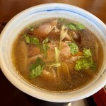 信州蕎麦 わきゅう - かもつけ蕎麦@1,230円+特盛り@300円+蕎麦つゆ追加@60円