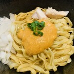 亀戸煮干中華蕎麦 つきひ - あん肝と西京味噌の和え玉(๑･̑◡･̑๑)