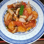 中国料理 天龍 - エビのトマトソース炒め