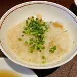 馳走 啐啄一十  - 【写真③】浅蜊(廿日市市大野)のお粥、34年間継ぎ足しのポン酢