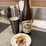 手打ち 蓮 - ビール　おつまみ付き