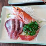 げんちゃんハウス - 厚みのあるトロトロのカツオ♥そして大ぶりの海老( *´艸)✨