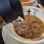 食堂 はせ川 - 割スープで美味しさアップ