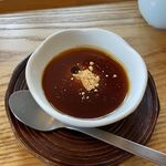 そばの実 千の松 - 甘味　きな粉プリン