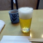 はしもと - ランチサービスの「グラスビール」